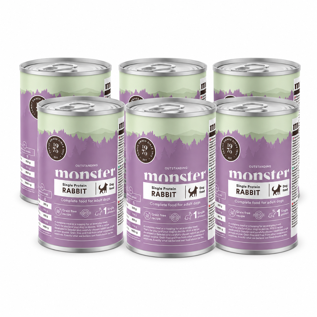 Monster Dog Adult Single Protein Rabbit koiralle 6 x 400 g