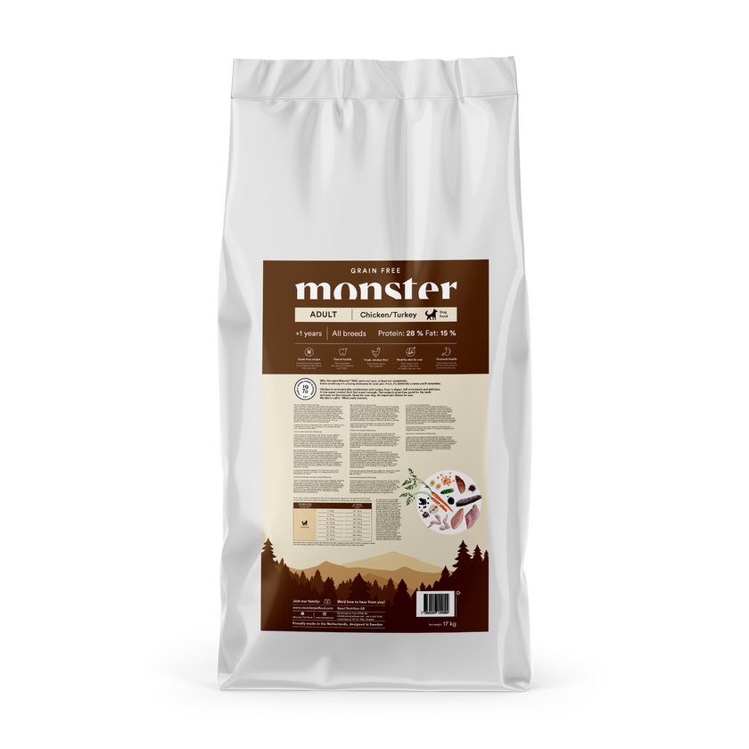 Monster Dog Grain Free Adult Chicken-Turkey koiralle