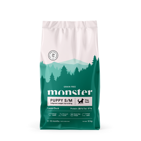 Monster Dog Grain Free Puppy S/M Lamb-Duck koiralle