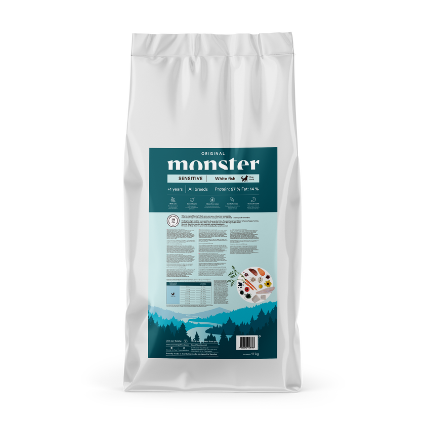 Monster Dog Original Adult Sensitive White Fish koiralle