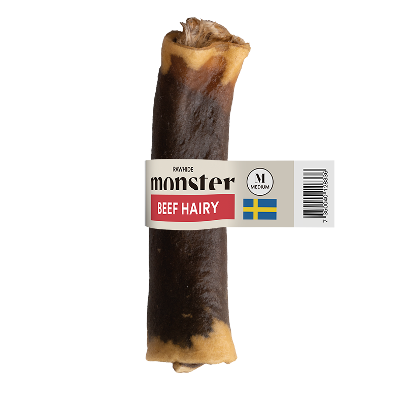 Monster Rawhide Hairy Beef Bone Medium 1 kpl