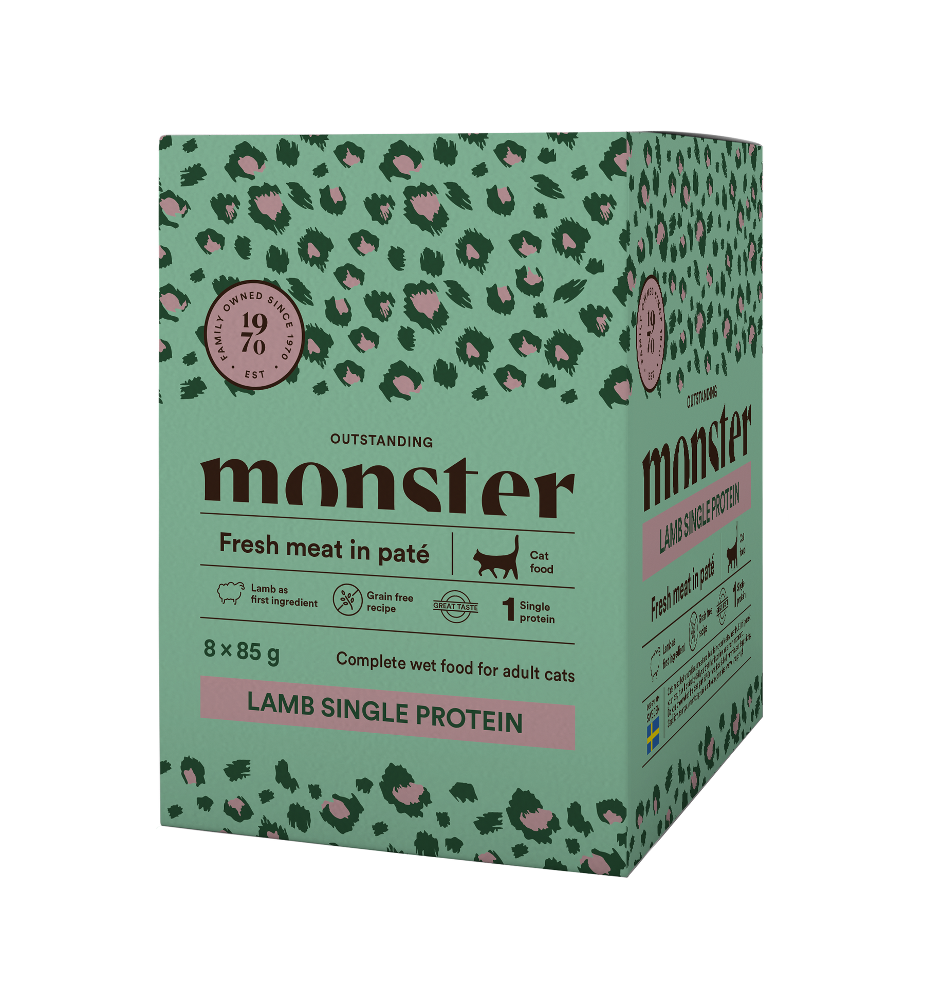 Monster Cat Pouches Adult Lamb kissalle 8 x 85 g
