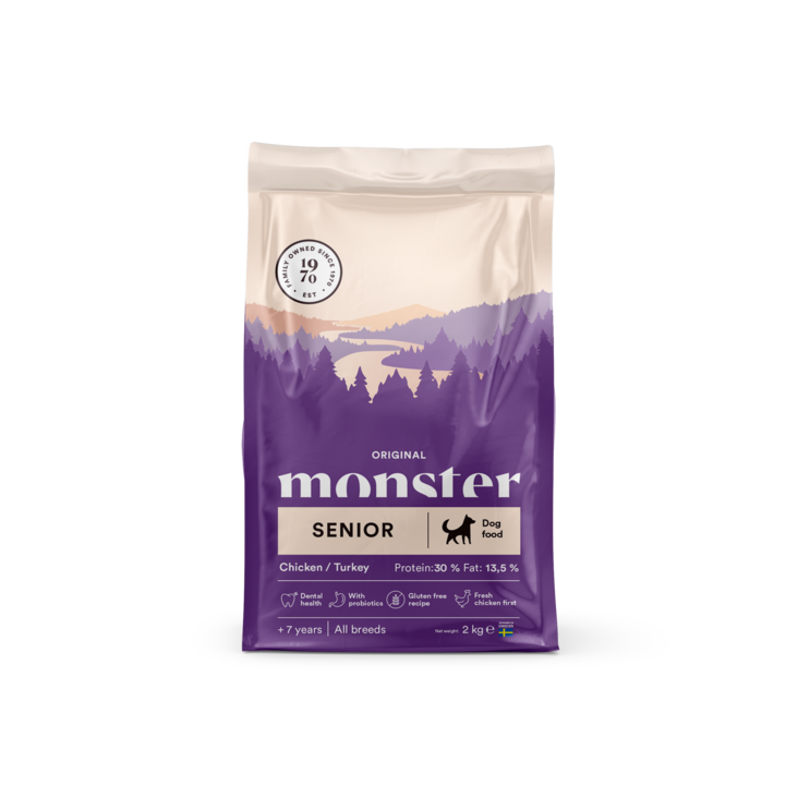Monster Dog Original Senior Chicken-Turkey koiralle