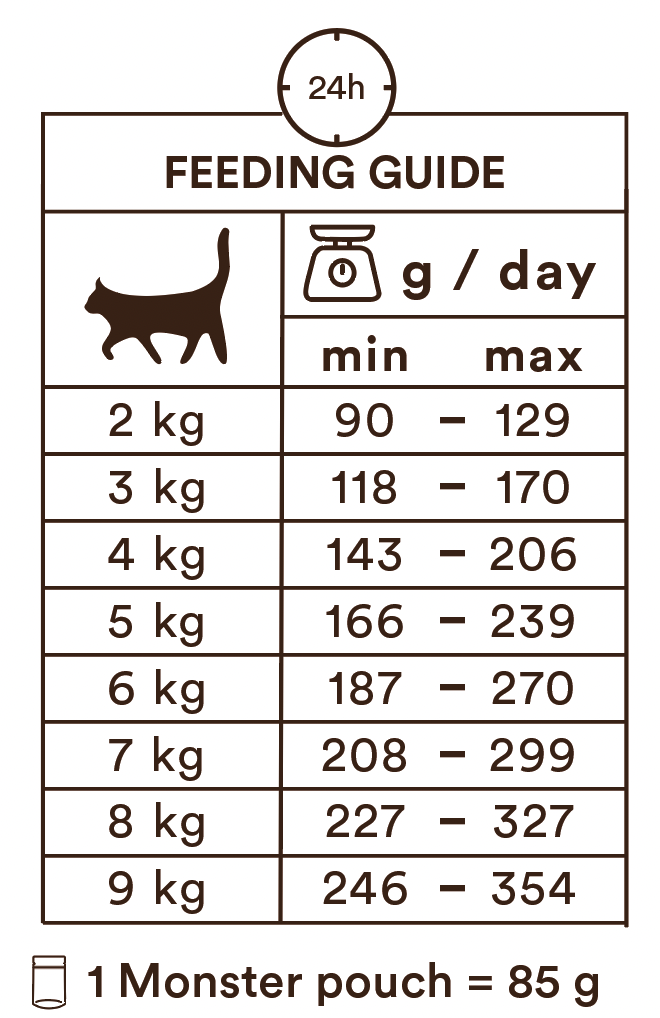 Monster Cat Pouches Senior Chicken-Turkey kissalle 85 g MAISTELUPAKKAUS