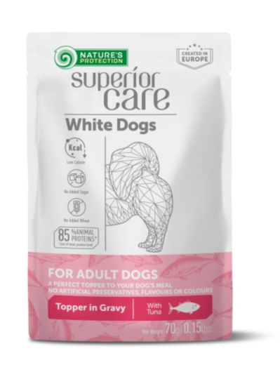 Nature's Protection Superior Care White Adult All Breeds Tonnikala koiralle 24 x 70 g