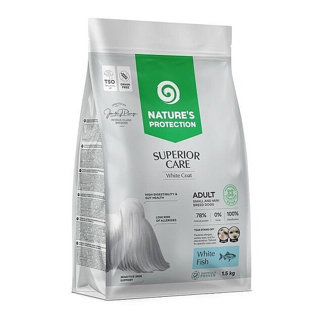 Nature's Protection Superior Care White Dogs Adult Small & Mini vaaleat kalat koiralle