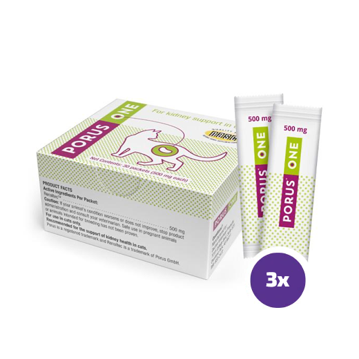 Porus One kissalle 90 x 500 mg SÄÄSTÖPAKKAUS