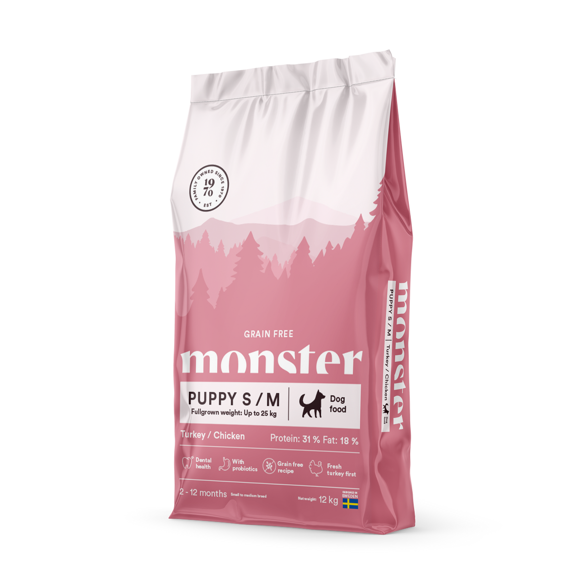 Monster Dog Grain Free Puppy S/M Turkey-Chicken koiralle
