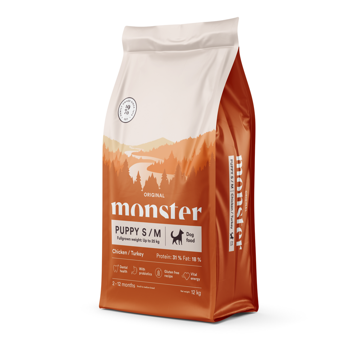 Monster Dog Original Puppy S/M Chicken-Turkey koiralle