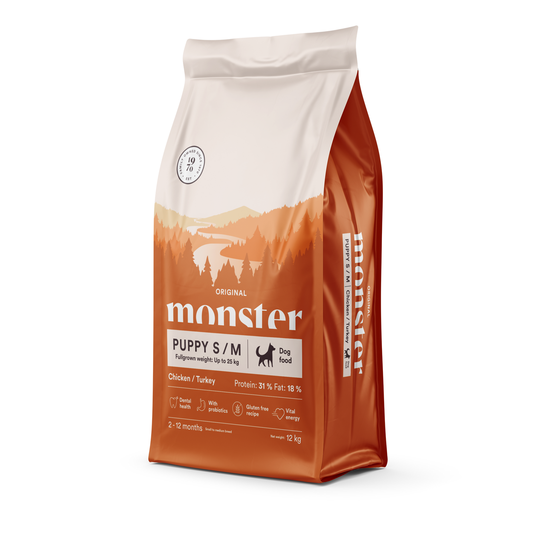 Monster Dog Original Puppy S/M Chicken-Turkey koiralle