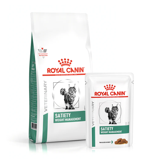 Royal Canin Veterinary Diets Satiety kissalle yhdistelmä 1,5 kg + 12 x 85 g