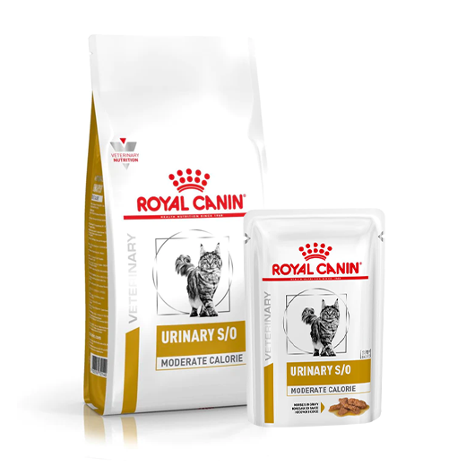 Royal Canin Veterinary Diets  Urinary S/O Moderate Calorie kissalle yhdistelmä 1,5 kg + 12 x 85 g