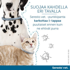 Seresto vet. 1.25 g + 0.56 g x 1 panta alle 8 kg kissoille ja koirille