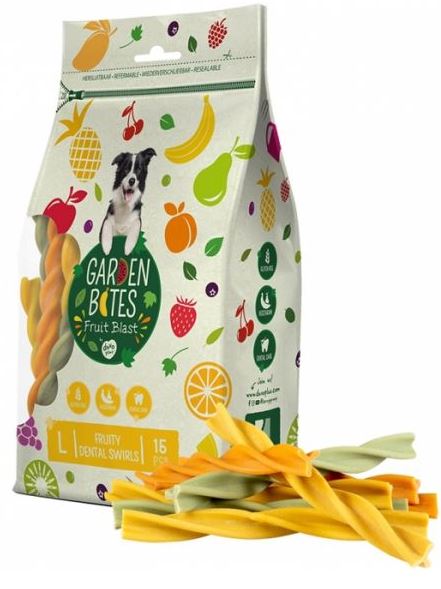 Duvo+ Garden Bites Fruity Dental Swirls koiralle L 15 kpl 270 g