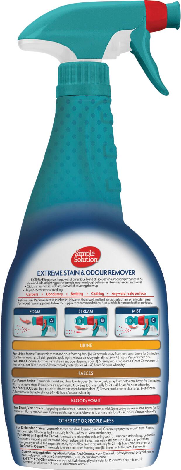 Simple Solution Extreme tahran ja hajunpoistaja koiralle 945 ml