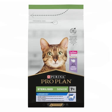 Pro Plan Sterilised Senior 7+ Longevis Turkey 1,5 kg PÄIVÄYSTARJOUS