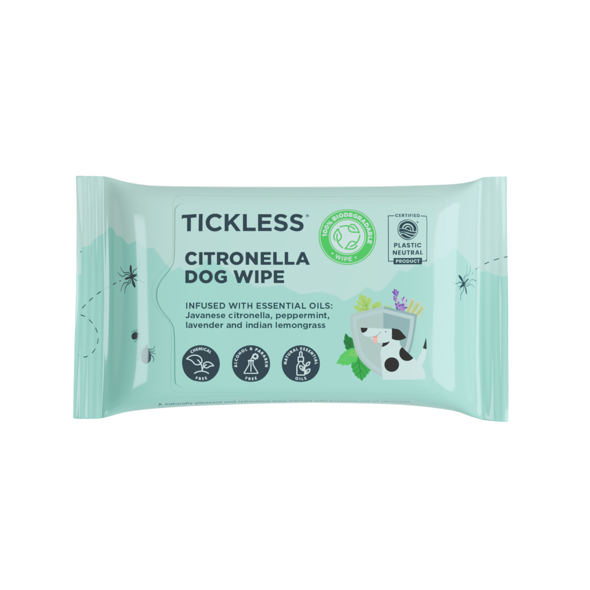 Furree & Tickless Natural Insect Wipes Hyönteis- ja punkkipyyhe lemmikeille 20kpl