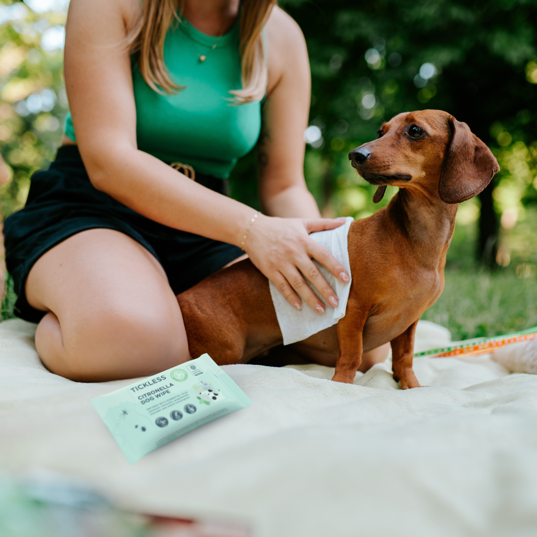 Tickless Citronella Dog Wipe - Hyönteispyyhe koirille 20kpl