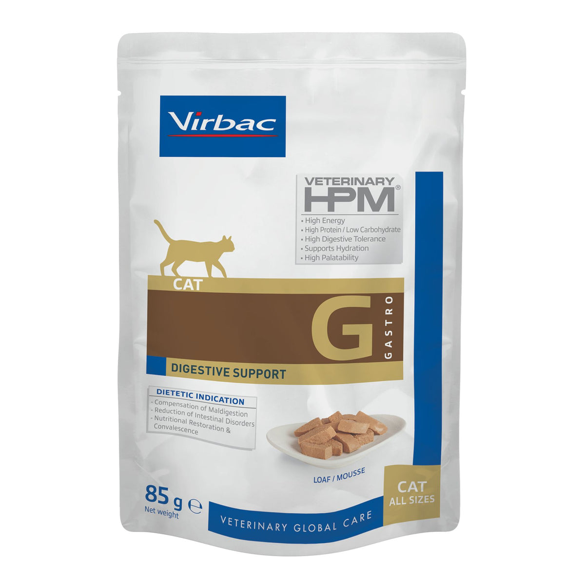 Virbac Veterinary HPM Digestive Support kissalle 85 g MAISTELUPAKKAUS