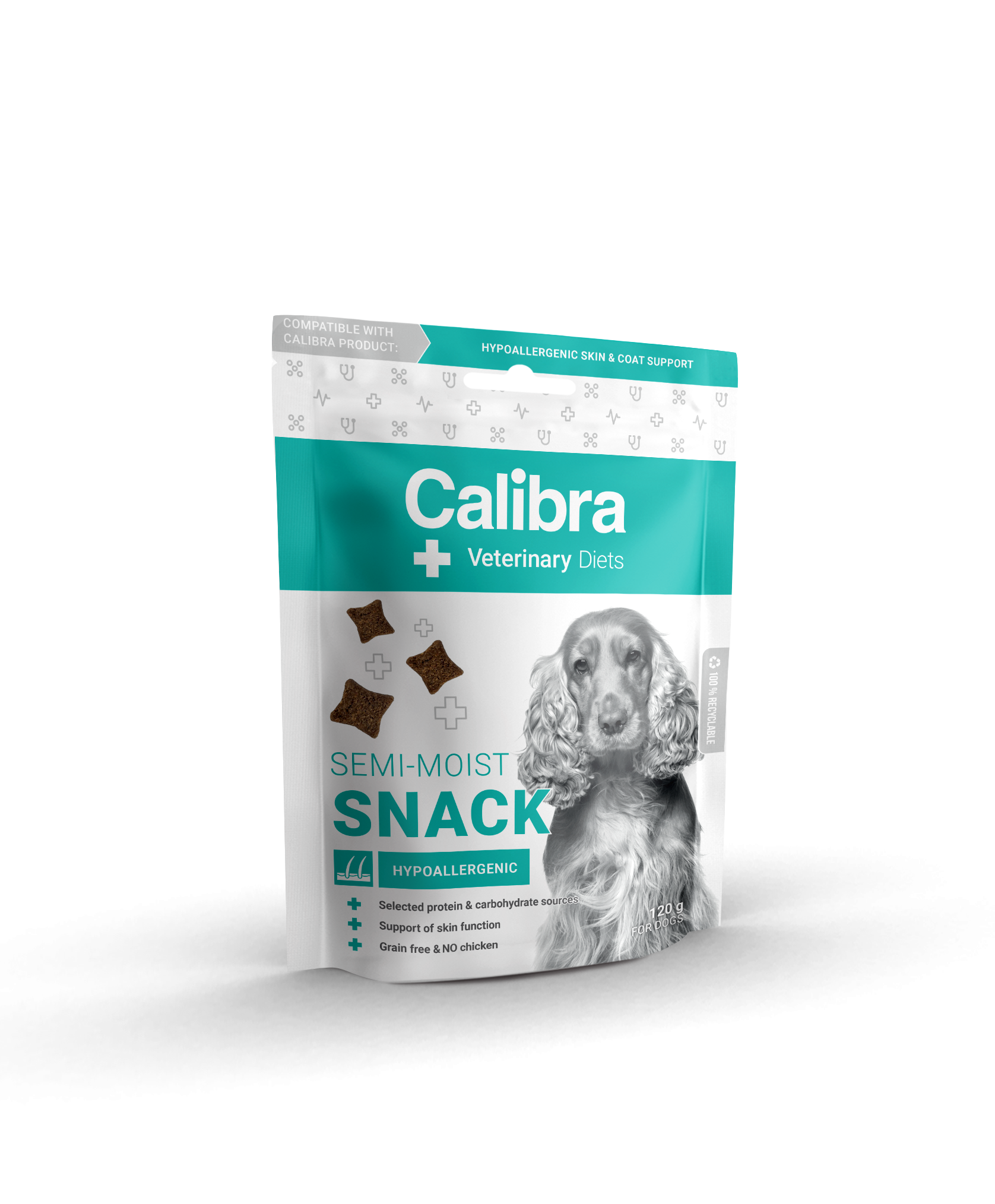 Calibra Veterinary Diet Semi-Moist Snack Hypoallergenic makupala koiralle 6 x 120 g SÄÄSTÖPAKKAUS