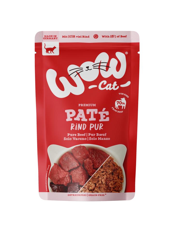 WOW Cat Adult Paté Nauta kissalle 125 g MAISTELUPAKKAUS