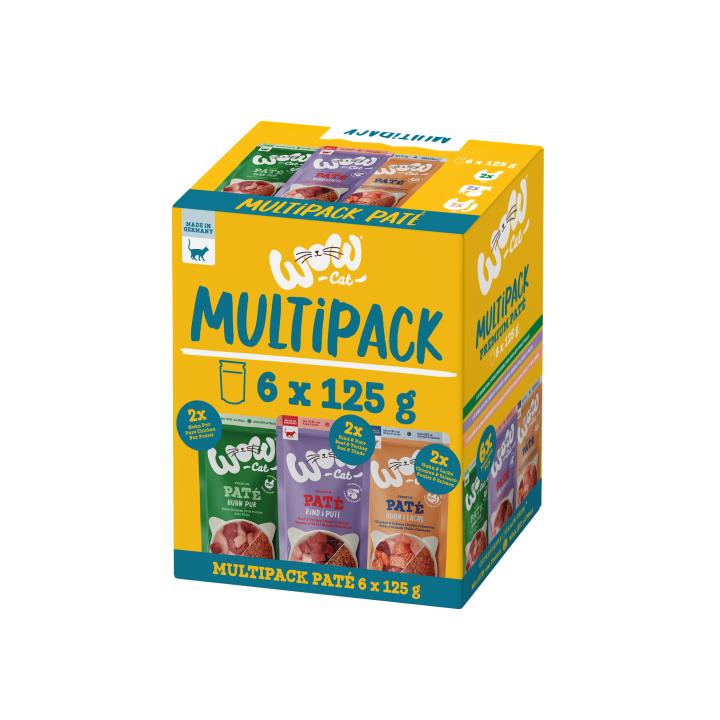 WOW Cat Adult Paté Multipack kissalle 6 x 125 g