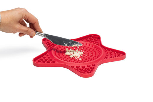 Beeztees LickMat Star nuolumatto punainen 24 x 20 cm