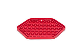 Beeztees LickMat Hexagon nuolumatto punainen 23 x 20 cm