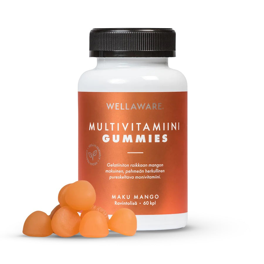 WellAware Multivitamiini Gummies mango 60 kpl PÄIVÄYSTARJOUS