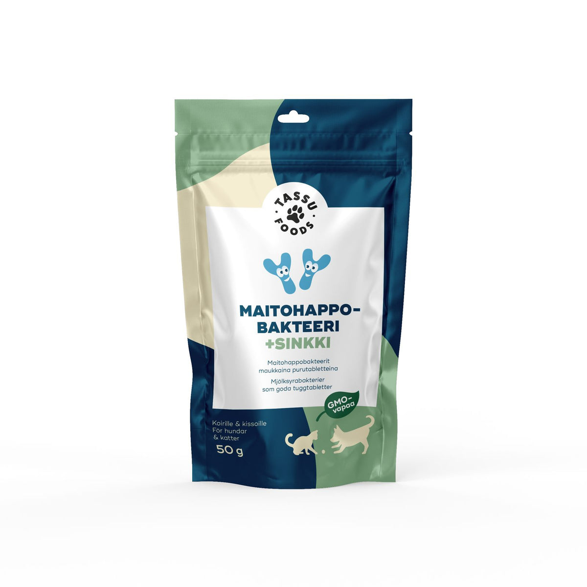 Tassu foods Maitohappobakteeri + sinkki koiralle ja kissalle 50g