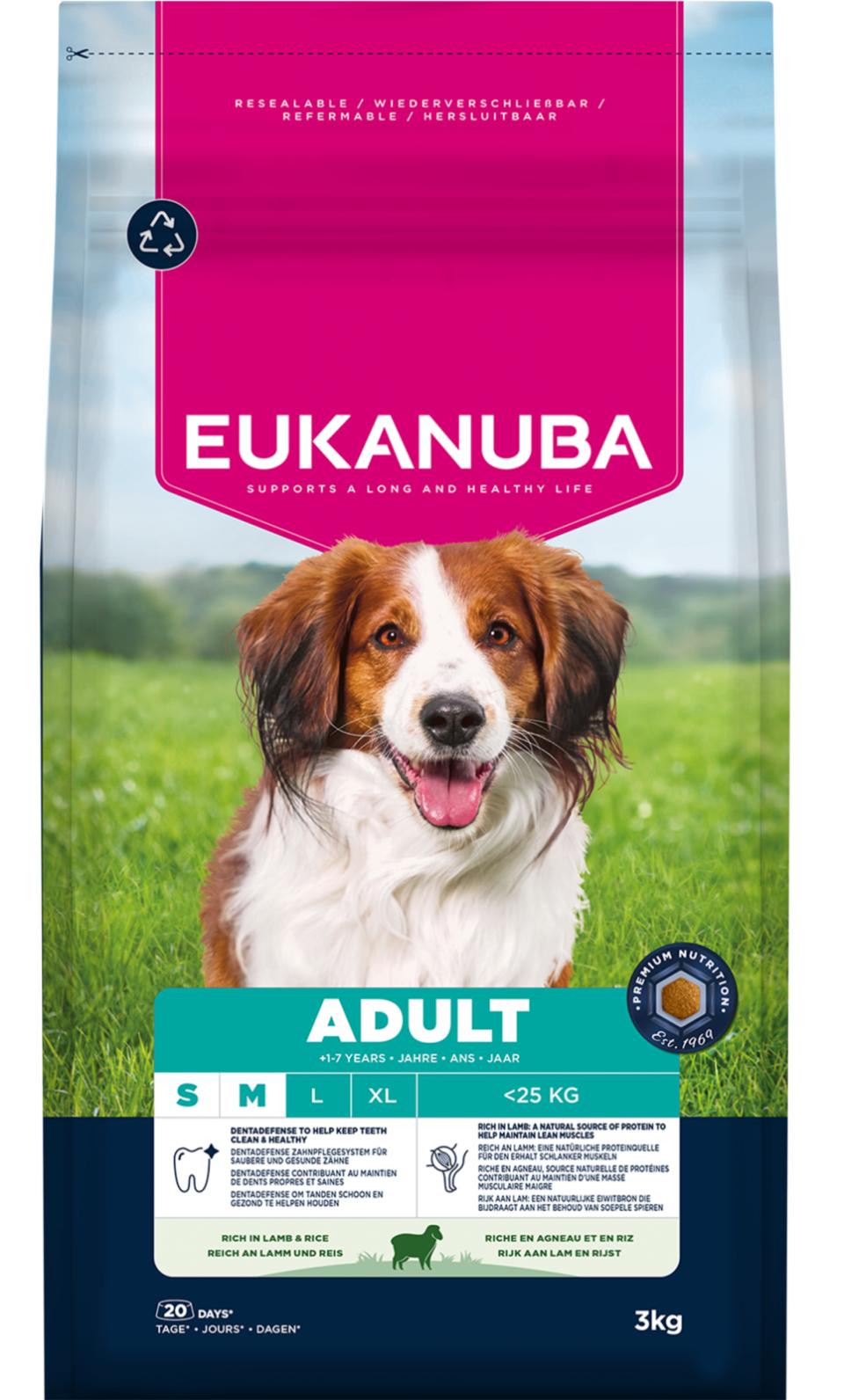 Eukanuba Adult Small & Medium Lamb & Rice koiran kuivaruoka