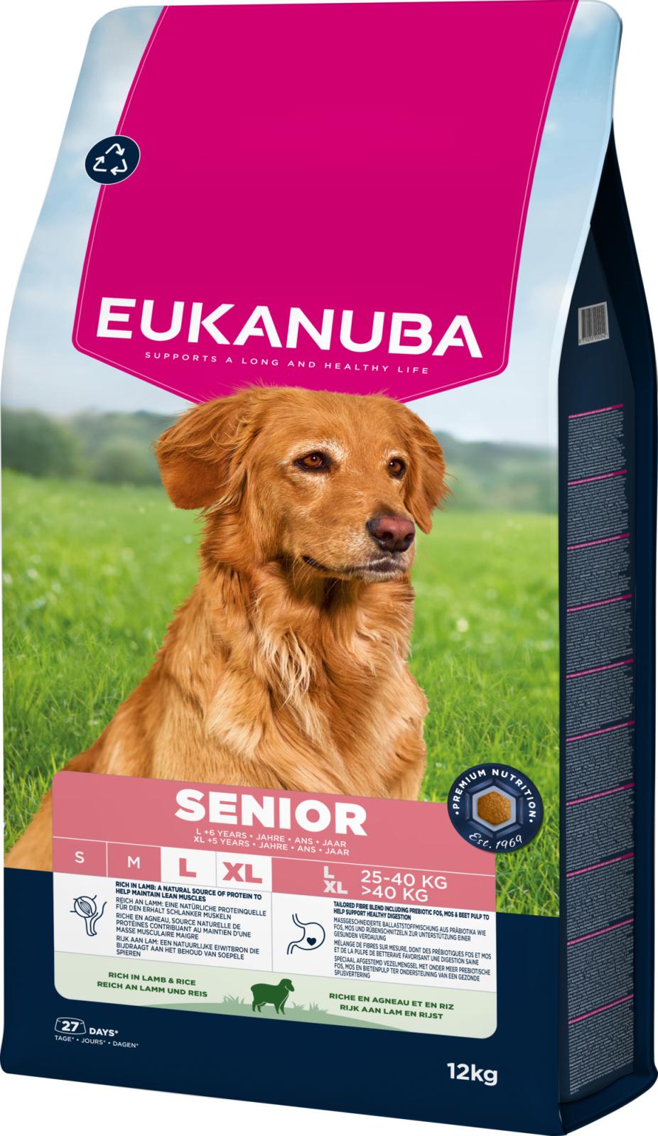 Eukanuba Senior Large Lamb & Rice koiran kuivaruoka 12 kg