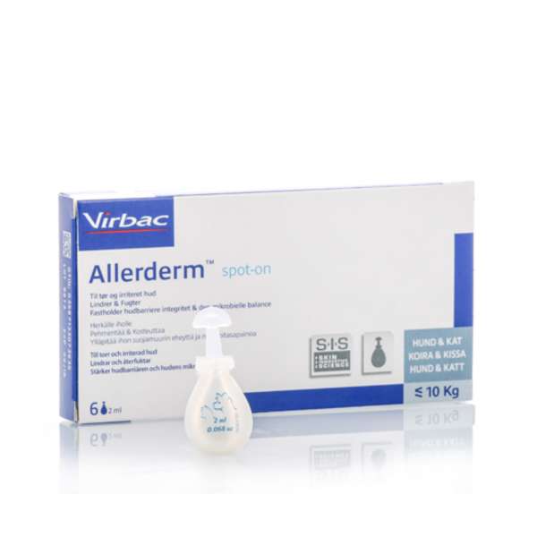 Allerderm Spot-On kissalle ja koiralle 6 x 2 ml