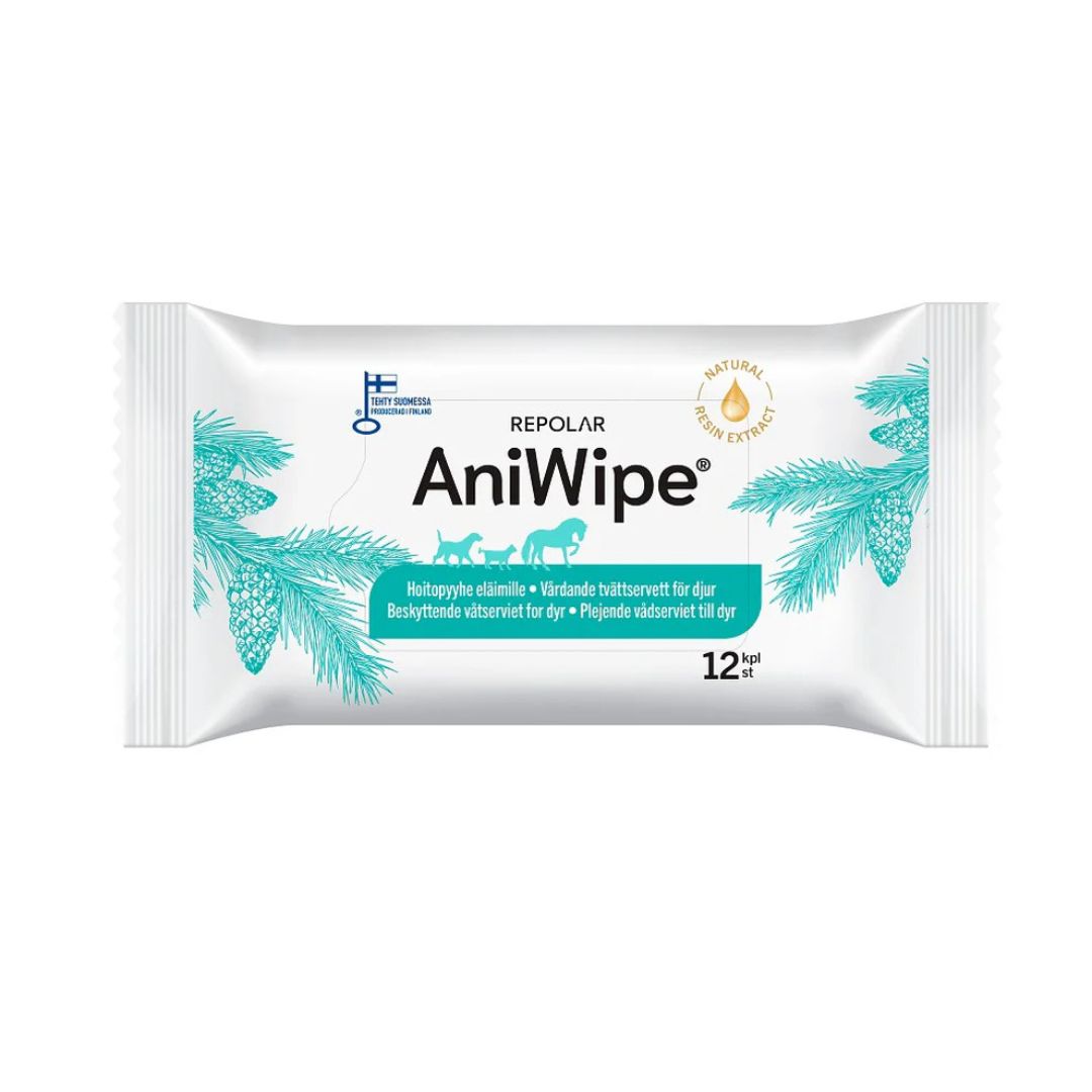 AniWipe Hoitopyyhe eläimille 12 kpl