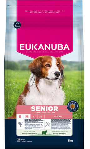 Eukanuba Senior Small/Medium Lamb & Rice koiran kuivaruoka