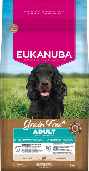 Eukanuba Adult All Breed Grain Free Venison koiran kuivaruoka