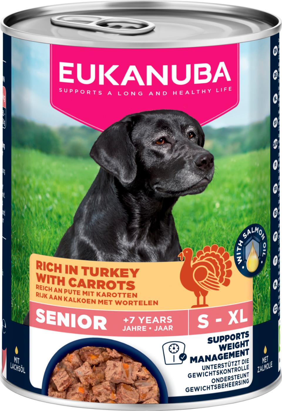 Eukanuba wet food senior turkey with carrots koiralle 400 g