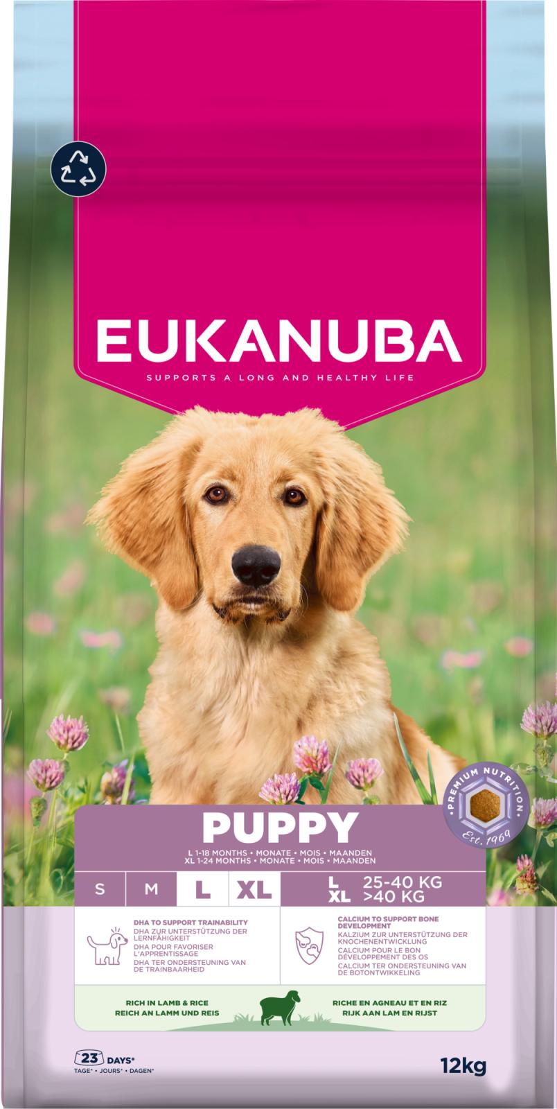 Eukanuba Puppy Large Lamb & Rice koiran kuivaruoka 12 kg