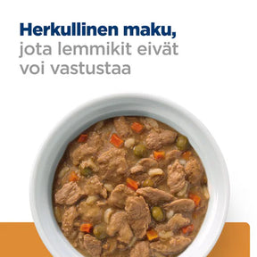 Hill's k/d Kidney Care with Chicken & Vegetables muhennos koiralle 354 g MAISTELUPAKKAUS