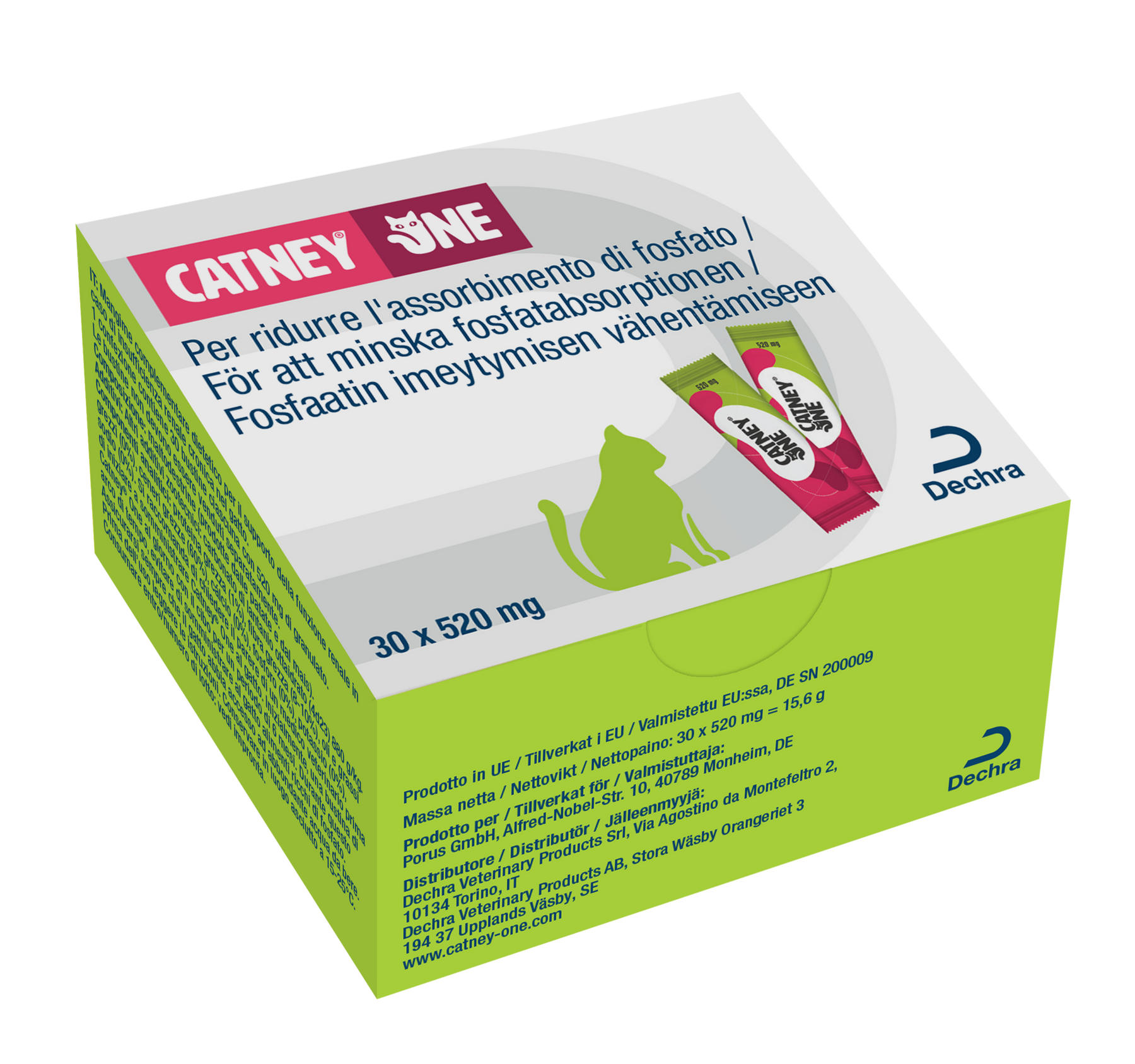 Catney One 30 x 520 mg jauhe kissalle RIKKOONTUNUT