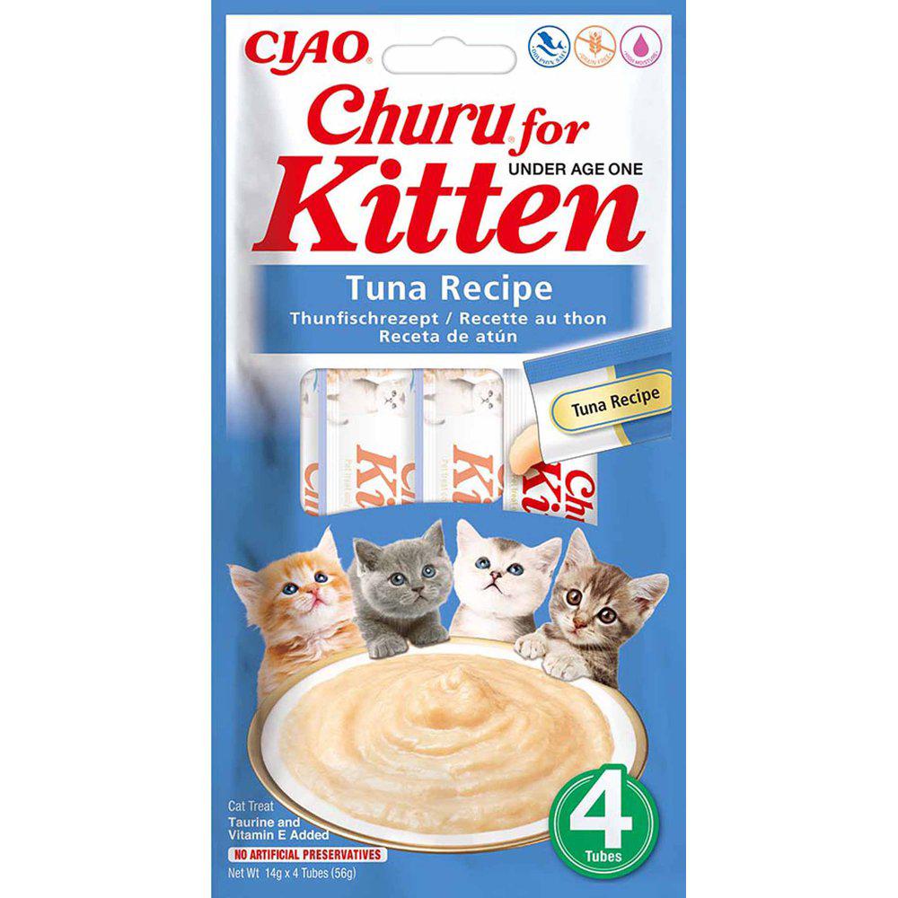 Churu Kitten tonnikala herkkutahna kissanpennulle 4 x 14 g