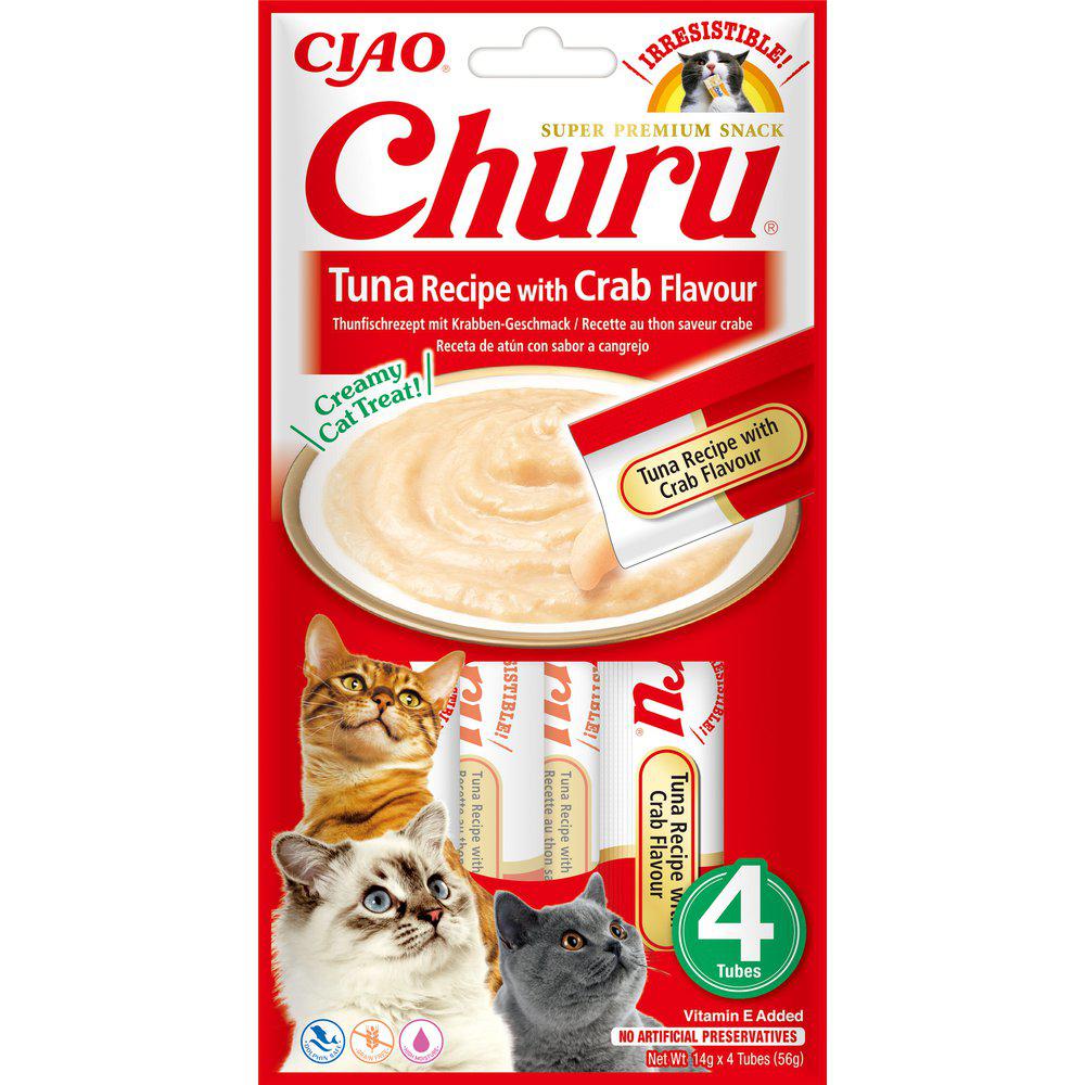 Churu tonnikala & rapu herkkutahna kissalle 4 x 14 g
