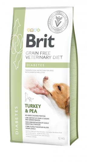 Brit Veterinary Diet Diabetes Turkey & Pea koiralle