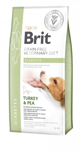 Brit Veterinary Diet Diabetes Turkey & Pea koiralle