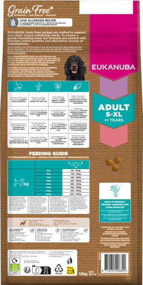 Eukanuba Adult All Breed Grain Free Venison koiran kuivaruoka