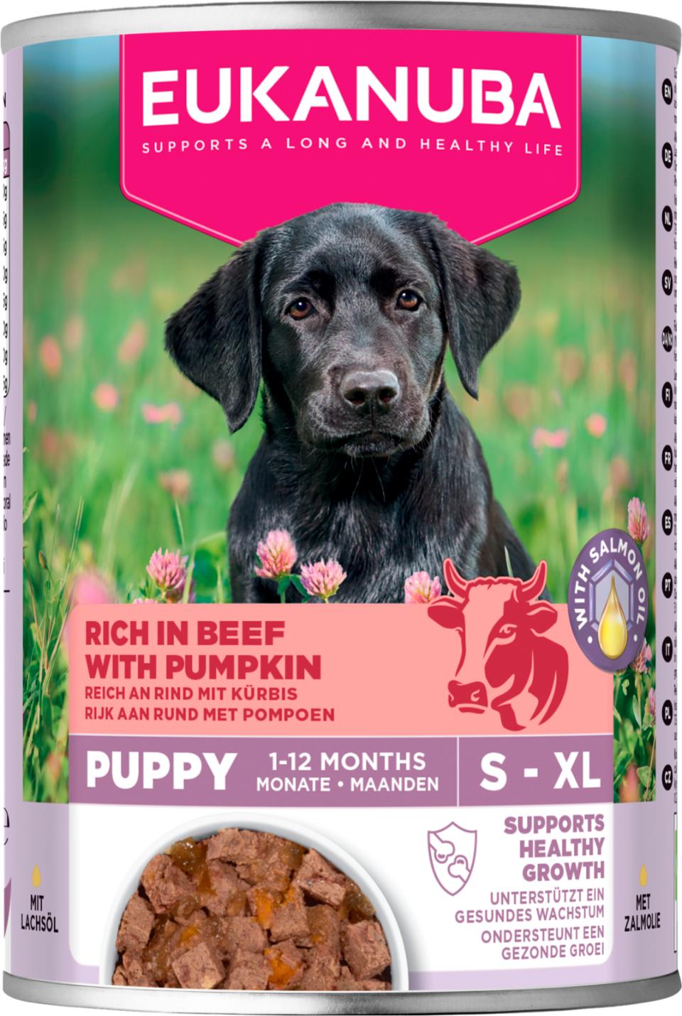 Eukanuba wet food puppies beef with pumpkin koiralle 400 g