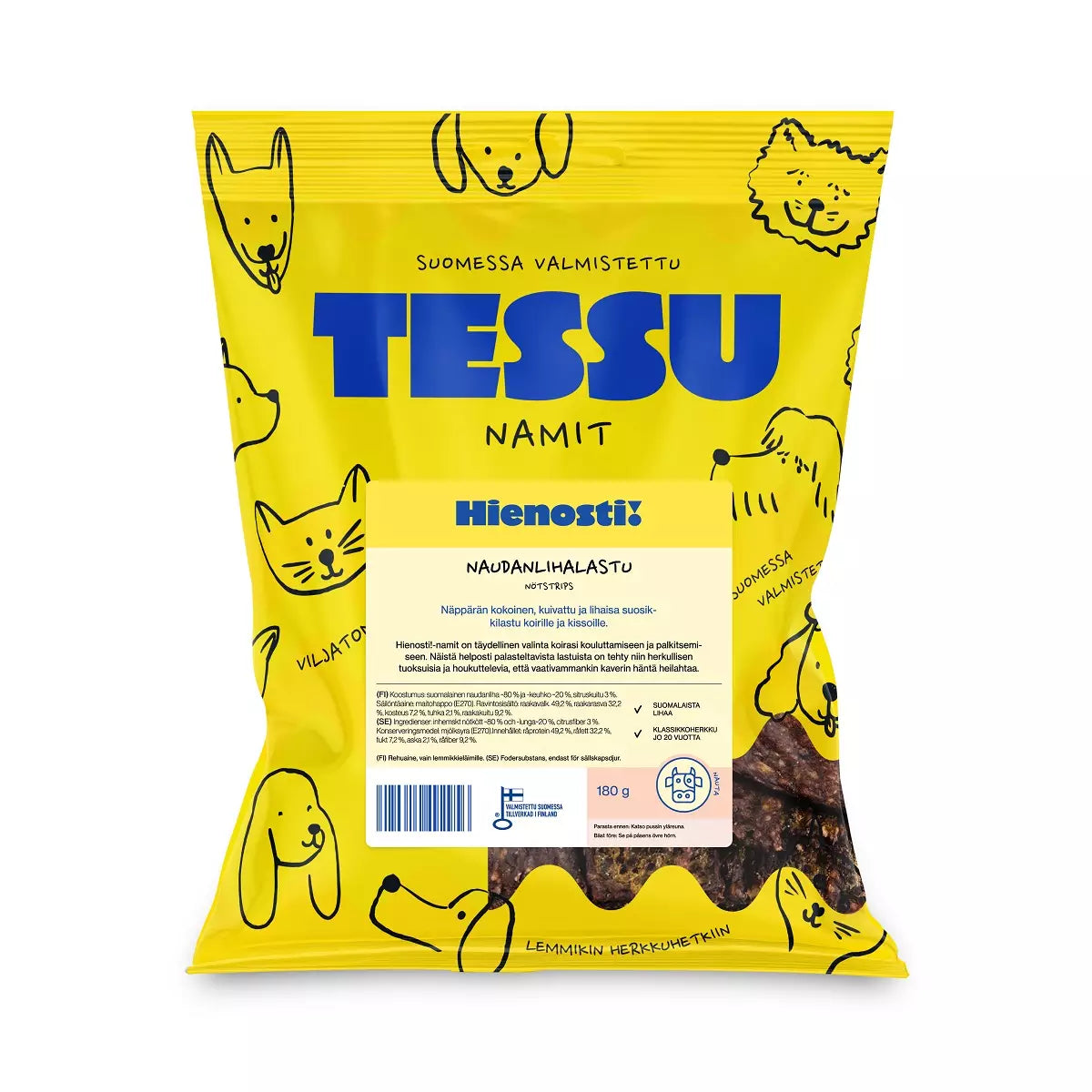 Tessu Hienosti! Naudanlihalastu 180g