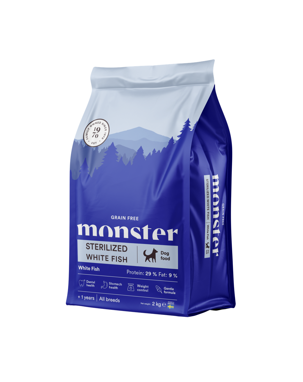 Monster Dog Grain Free Sterilized White Fish koiralle 2 kg