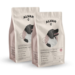 Alvar Pet Sensitive/Venison -kuivaruoka koirille 2 x 7 kg SÄÄSTÖPAKKAUS