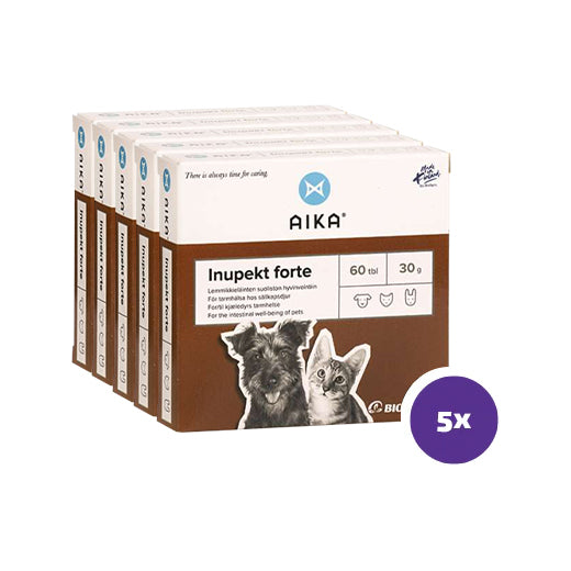 AIKA Inupekt Forte kissalle ja koiralle 5 x 60 tablettia SÄÄSTÖPAKKAUS